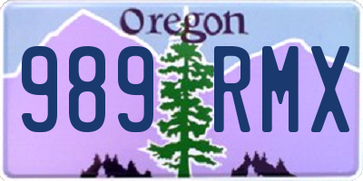 OR license plate 989RMX