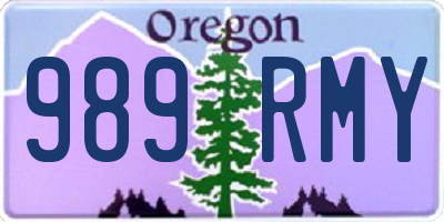 OR license plate 989RMY