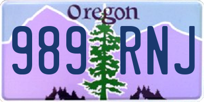 OR license plate 989RNJ