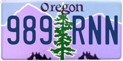 OR license plate 989RNN