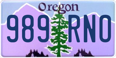 OR license plate 989RNO