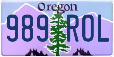 OR license plate 989ROL