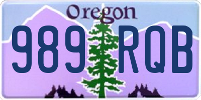 OR license plate 989RQB