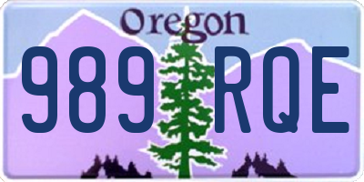 OR license plate 989RQE