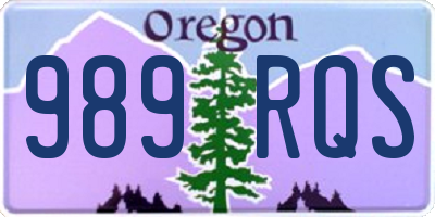 OR license plate 989RQS