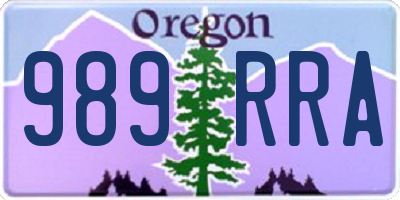 OR license plate 989RRA