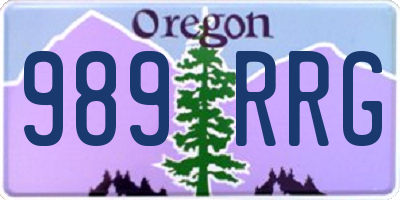 OR license plate 989RRG