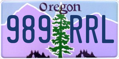 OR license plate 989RRL