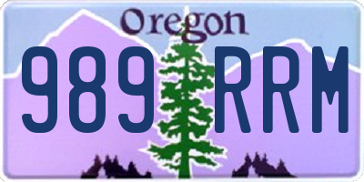 OR license plate 989RRM