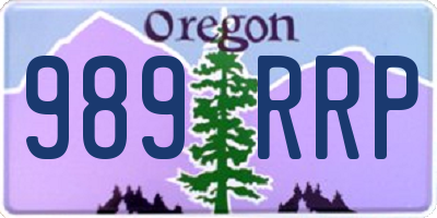 OR license plate 989RRP