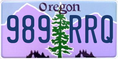OR license plate 989RRQ
