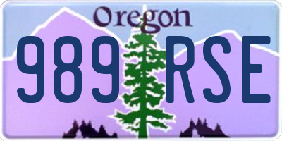OR license plate 989RSE