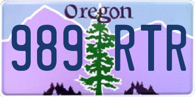OR license plate 989RTR
