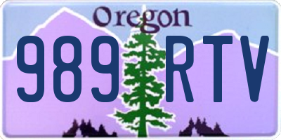 OR license plate 989RTV