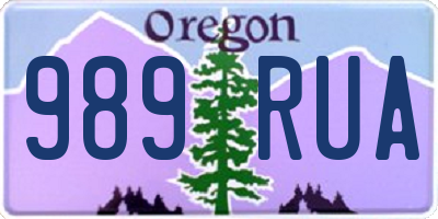 OR license plate 989RUA