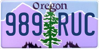 OR license plate 989RUC