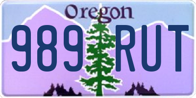 OR license plate 989RUT