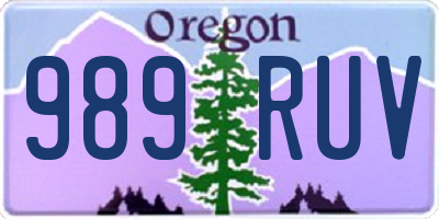 OR license plate 989RUV