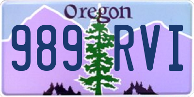 OR license plate 989RVI