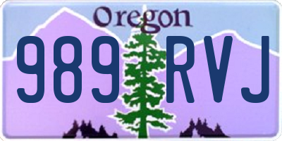 OR license plate 989RVJ