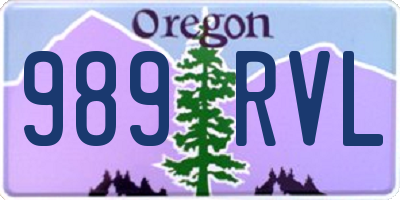 OR license plate 989RVL