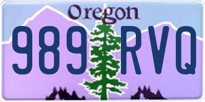 OR license plate 989RVQ
