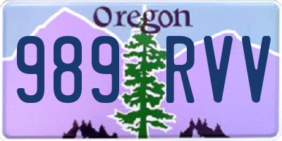OR license plate 989RVV