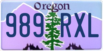 OR license plate 989RXL