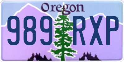 OR license plate 989RXP
