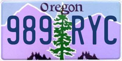 OR license plate 989RYC
