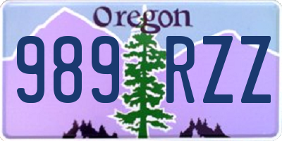 OR license plate 989RZZ