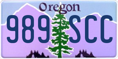 OR license plate 989SCC