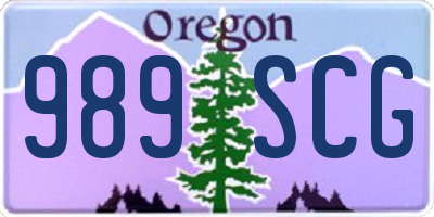OR license plate 989SCG
