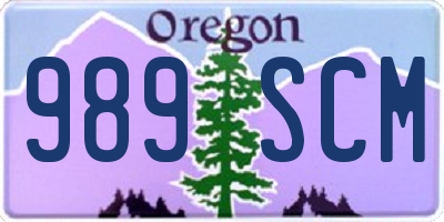 OR license plate 989SCM