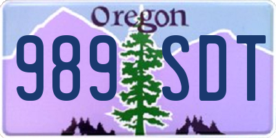 OR license plate 989SDT