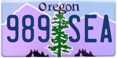 OR license plate 989SEA