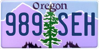 OR license plate 989SEH