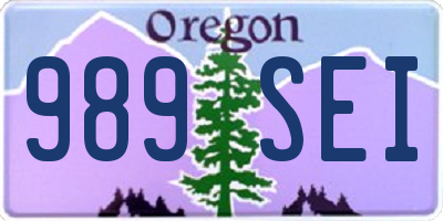 OR license plate 989SEI
