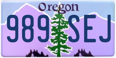 OR license plate 989SEJ