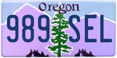 OR license plate 989SEL