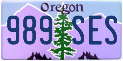 OR license plate 989SES
