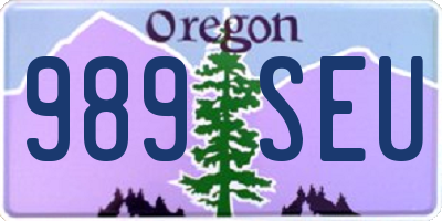 OR license plate 989SEU