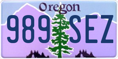 OR license plate 989SEZ