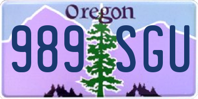 OR license plate 989SGU