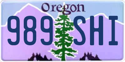 OR license plate 989SHI
