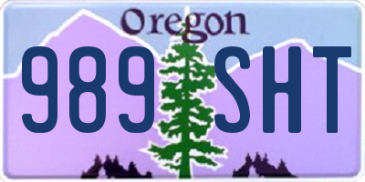 OR license plate 989SHT