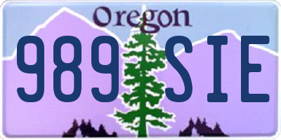 OR license plate 989SIE