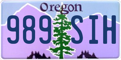 OR license plate 989SIH