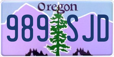 OR license plate 989SJD