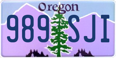 OR license plate 989SJI